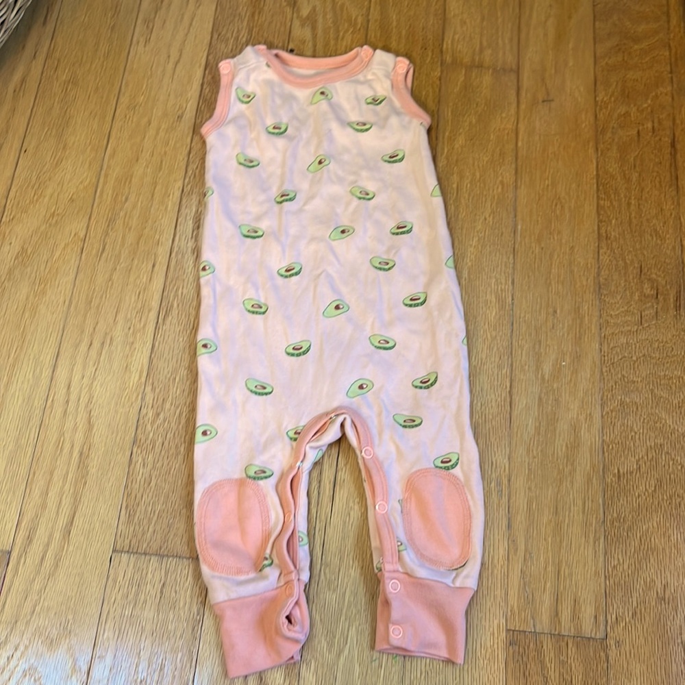 Cat and dogma pink avocado romper